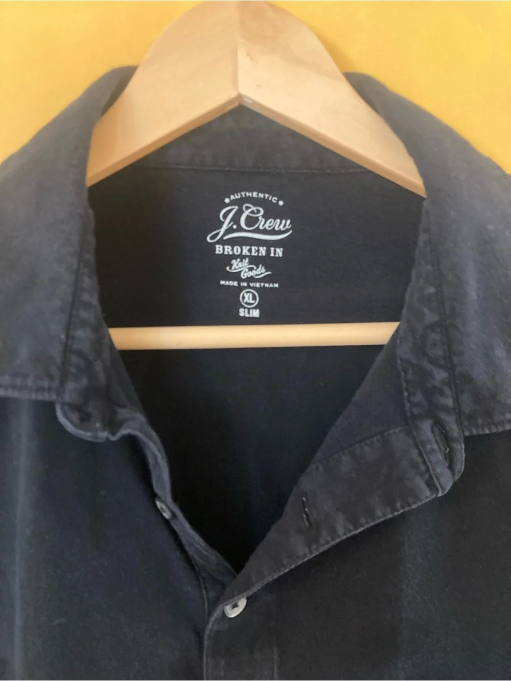 J. Crew Men’s Navy Pocket Polo Shirt - Black, XL